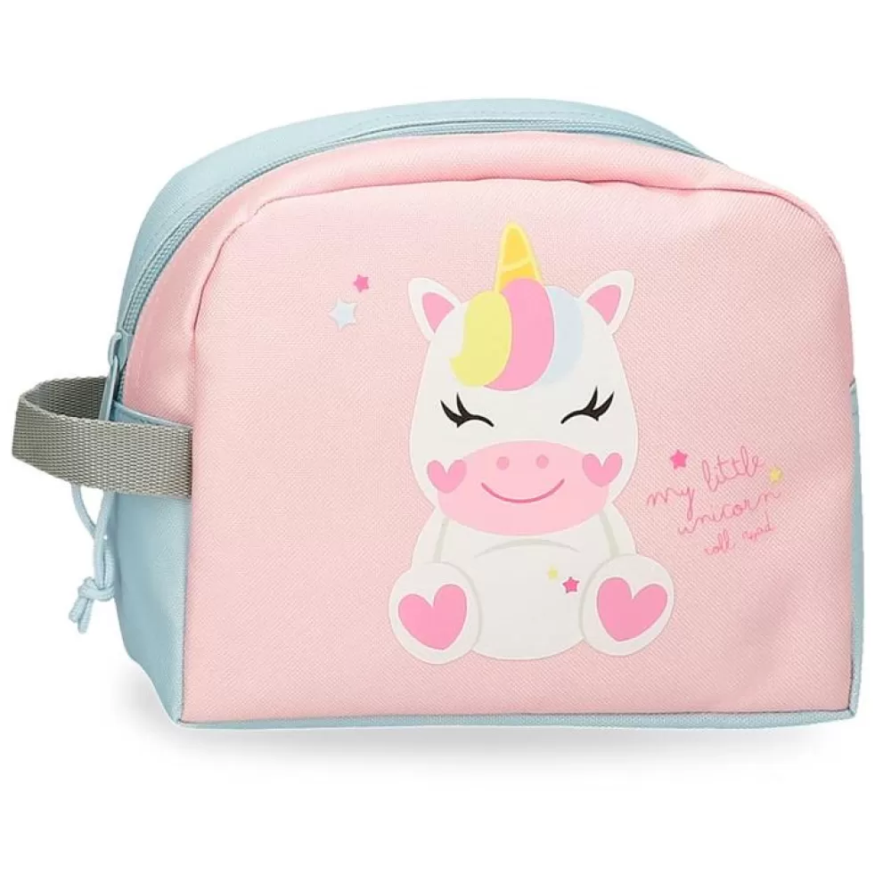 Dečji kozmetički neseser Roll Road Happy Pets Unicorn 49945 - Neseser iz čarobno slatke kolekcije Roll Road Happy Pets je prostran i ima 2 džepa da super spakuješ svoj toaletni pribor kada ideš na izlet, rekreativnu nastavu ili letovanje. - Slika