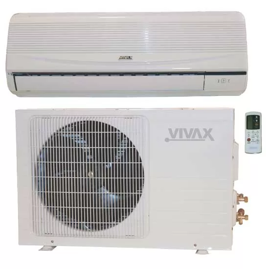 Vivax klima - split sistem 12000 Btu - <b>Snaga hlađenja 3.5 kW, grejanja 4 kW, radni protok 450 m³/h, buka 40 dB unutrašnja jedinica, 50 dB spoljna jedinica.</b> - Slika