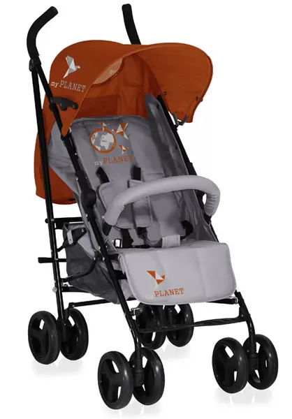 Bertoni Lorelli Kišobran kolica I-Move Grey&orange 10020621473 - Vrlo praktična gradska kolica sa kišobran sklapanjem, za decu od rođenja do 3. godine. Podesiv naslon, pojasevi, oslonac za noge, tenda + prostrana šoping korpa i udobne ručke za upravljanje. - Slika