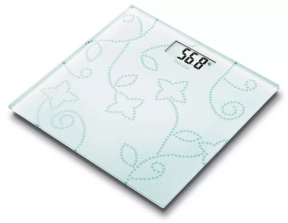 Beurer digitalna vaga GS-27, Dotted Flower - <b>Zahvaljujući atraktivnom dizajnu merenje je daleko prijatnije, i pravi je ukras u vašem kupatilu, max težina 150 kg, LCD displej, tap-on sistem ...</b> - Slika