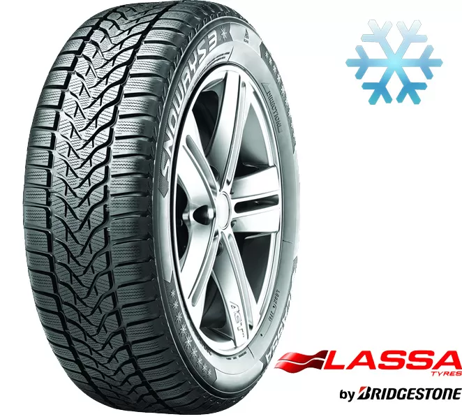 Zimska guma 14 Lassa 185/65R14 86T Snoways 3 21292000 - Lassa Snoways 3 je zimska guma za automobile. Uživajte u pouzdanom prijanjanju i odličnom upravljanju. Powered by Bridgestone. Dimenzije: 185/65R14 86T. - Slika