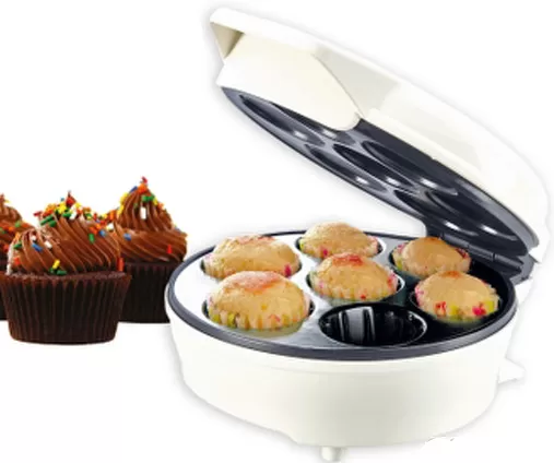 Aparat za mafine i projice CSS-5306 - Aparat za pravljenje ukusnih mafina, krofnica ili projica. Sadrži 7 kalupa sa teflonskim non-stick premazom koji olakšava vađenje gotovih poslastica iz aparata. - Slika