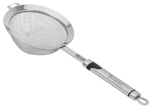 Bergner Cediljka sa drškom BG-3278 - Cediljka od nerđajućeg čelika, dimenzija 34x16cm, olakšaće pripremanje svakog jela! - Slika