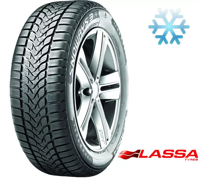 Zimska guma 17 Lassa 215/45 R17 91V XL Snoways 3 21290400 - Snoways 3, zimska guma za automobil. Pruža pouzdano prijanjanje i odlično upravljanje. Dimenzije: 215/45 R17, Extra Load. - Slika