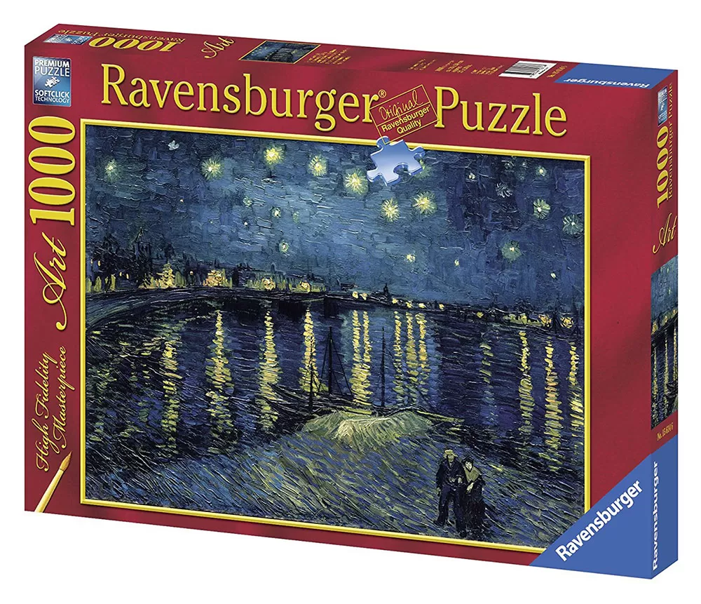 Ravensburger puzzle Art - Vincent Van Gogh - Starry Night Over Rhone 1000 delova RA15614 - Slagalica iz kolekcije Art - divan način da doživite remek-dela umetnosti! 1000 delova. Dimenzije 70x50cm. - Slika