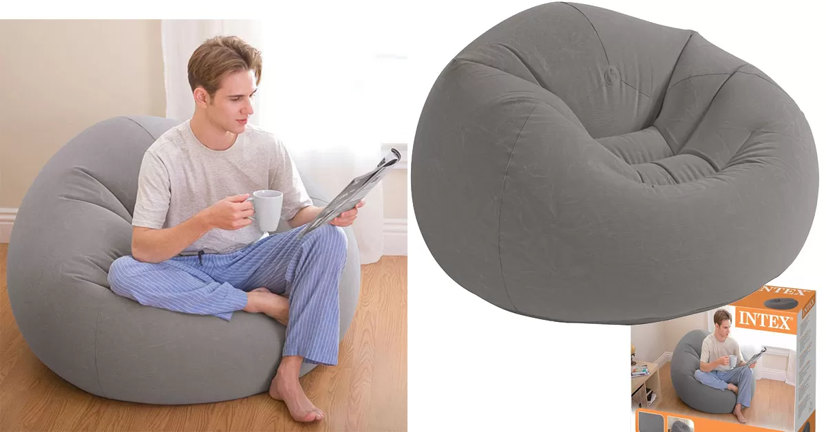Fotelja - Lazy Bag na naduvavanje Intex 68579 - Intex Beanless Bag 68579 je fotelja na naduvavanje, nalik čuvenim Lazy Bag foteljama, nudi izuzetan komfor. Idealna je uživanje i rad. Vrlo je udobna i napravljena od kvalitetnih materijala. - Slika