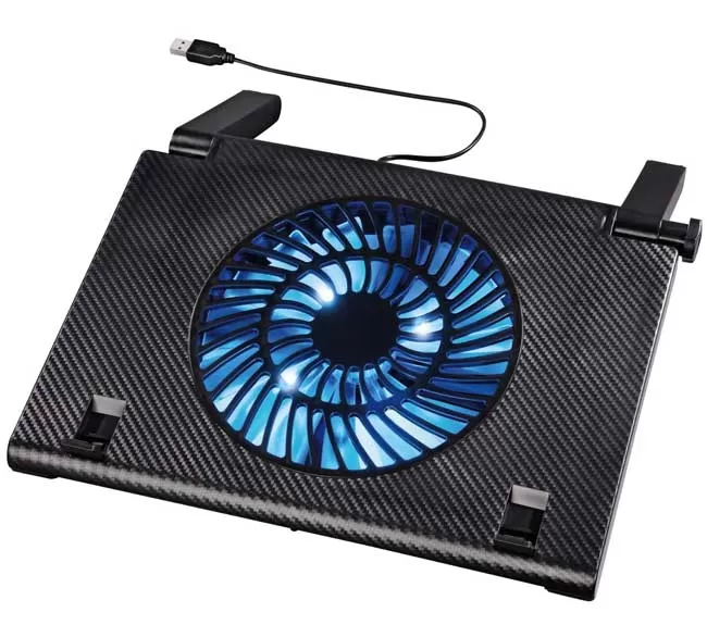 Hama USB Cooler Postolje za laptop sa ventilatorom 54116 - Lagan, tih i praktičan cooler za tvoj laptop, sa ventilatorom prečnika 18cm. Odgovara uređajima dijagonale do 15.6 inča. - Slika