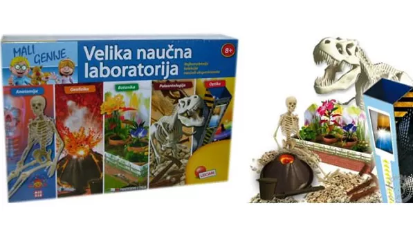 Mali Genije - Edukativna Igra - Velika Naučna Laboratorija - Istrazite zanimljivi svet nauke. Ova
fantasticna laboratorija ce Vam omoguciti da
bezbedno izucite pet naucnih aktivnosti. - Slika