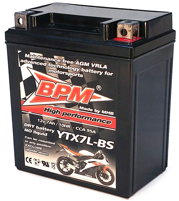 Akumulator za manje SUS motore BPM YTX7A-BS 12V 7Ah onLine 