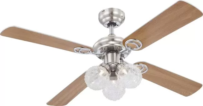 Globo Plafonski luster - ventilator Enigma 0329L - Plafonski luster - ventilator sa tri G9 LED sijalice snage po 3W koje daju 840 lumena svetlosti i prijatnu toplo belu temperaturu svetla od 3000K. - Slika