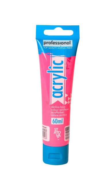 PROFESSIONAL Acrylic - Akrilna boja Neon Pink 60ml 640850 - thumbnail 0