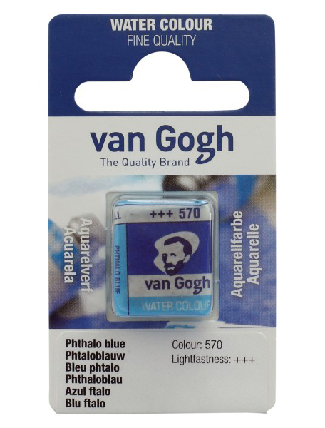 TALENS Van Gogh Water Colour Pan - Akvarel boja u panu FTALO PLAVA 13g 687570 - thumbnail 0