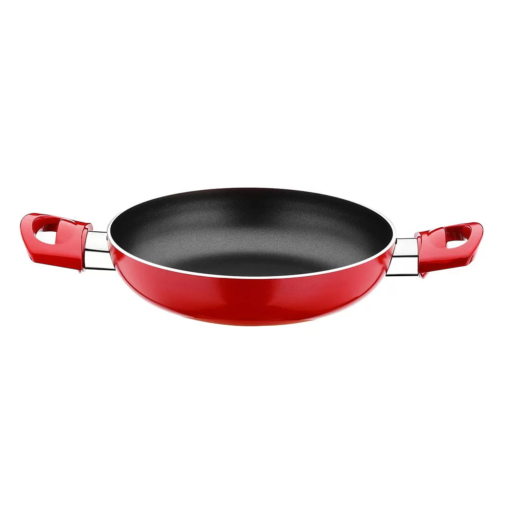 REDIO Tiganj sa ručkama 24cm - Tava prečnika 24cm sa aluminijumskim telom, dubine 46mm. Poseduje premaz otporan na visoke temperature koji sprečava lepljenje hrane. - Slika