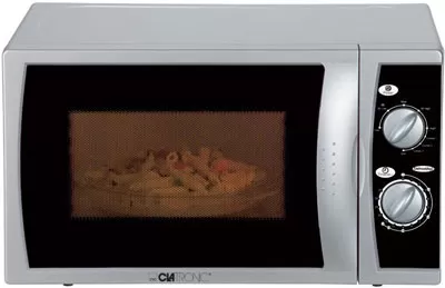 Clatronic Mikrotalasna pećnica sa grilom MWG 772 siva - Izlazna snaga ove mikrotalasne pećnice sa grilom je 700 W, a snaga grila 1000W. Zapremine je 17l. Poseduje analogne kontrole, 5 nivoa jačine za mikrotalase, 3 nivoa jačine za kombinovano korišćenje, tajmer 35 min.Garancija 12 meseci. - Slika