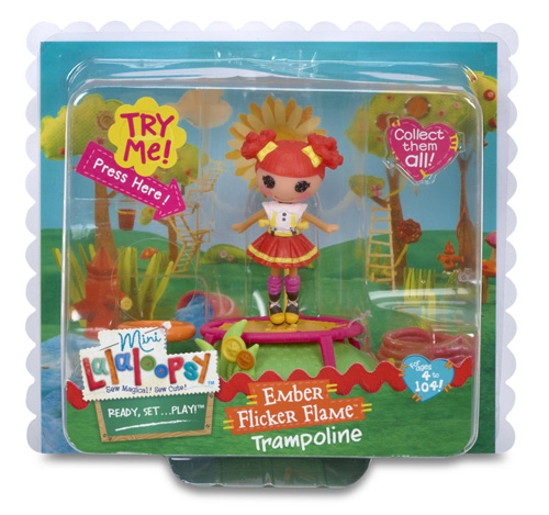 Mini Lalaloopsy Lutka Playset Ember Flicker Flame skače na trampolini 529507 - thumbnail 1