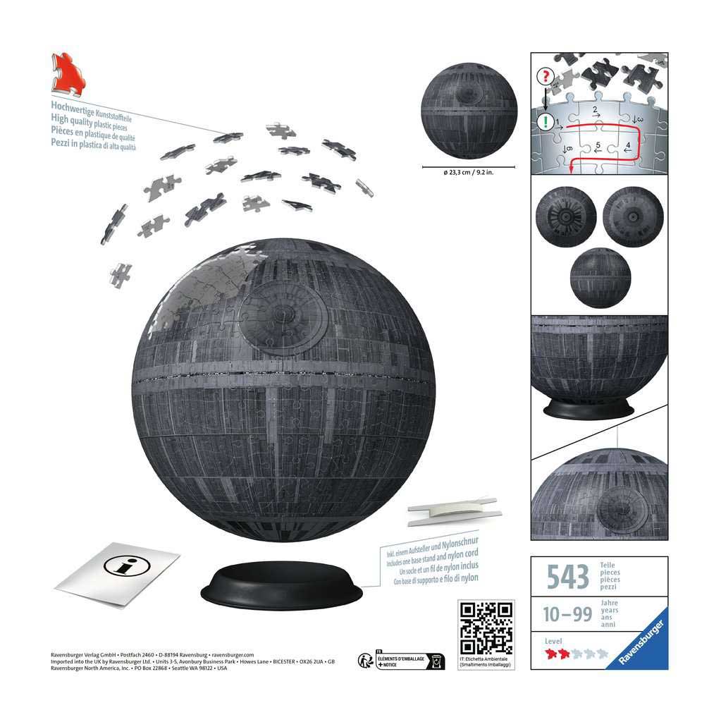 Death Star - Star Wars™ 3D Puzzle 543 dela Ravensburger 11555 - thumbnail 1