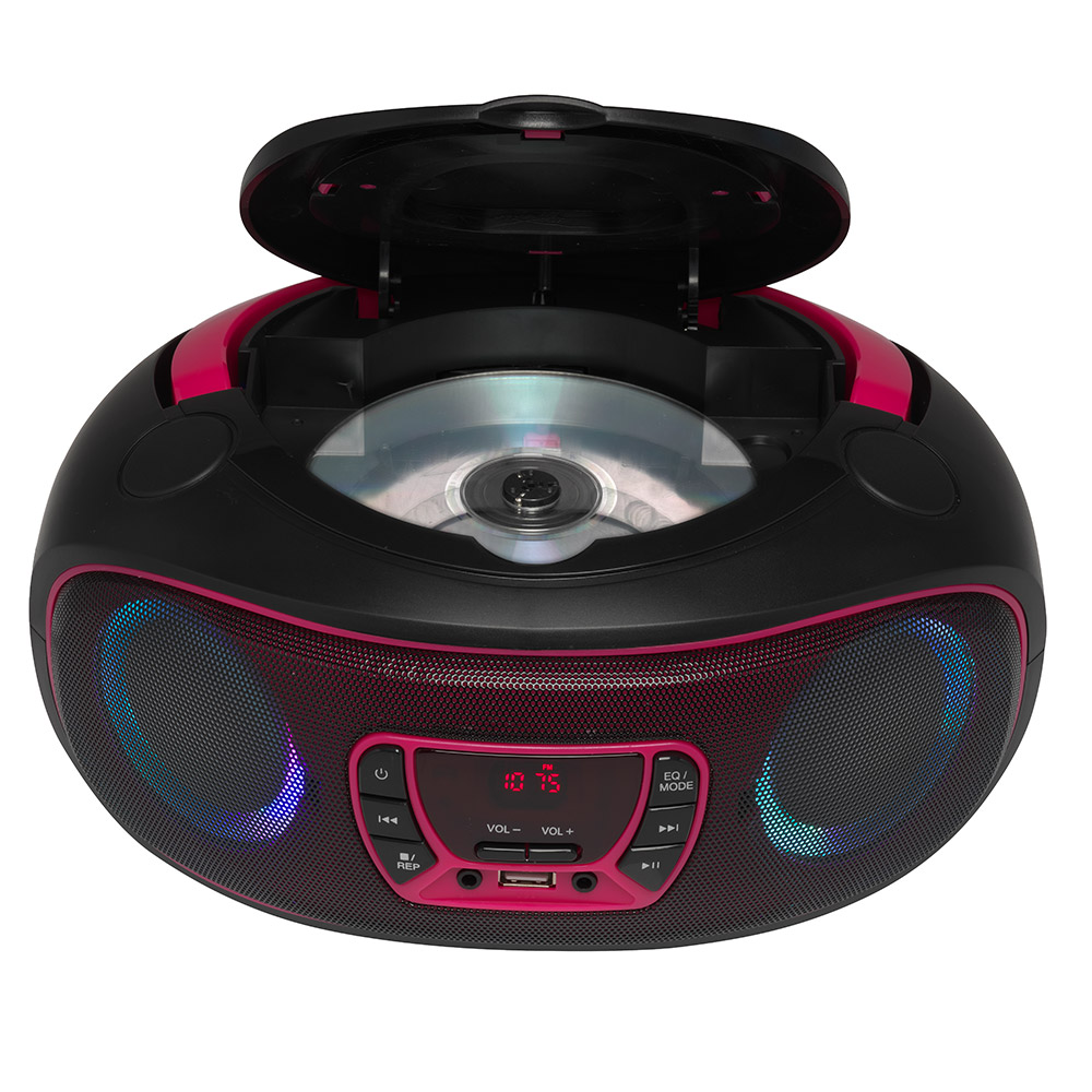 Bluetooth cd boombox fm radio denver tcl 212bt pink slika mini
