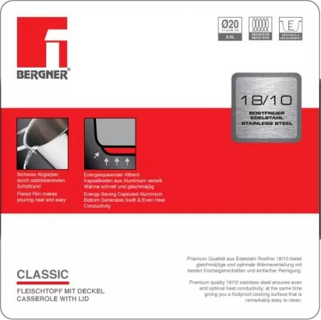 Bergner Set posuđa 6 delova Classic  BG-6284 - Slika 3