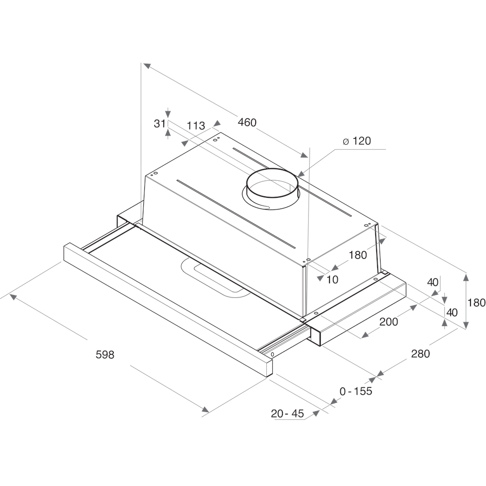 Ugradni aspirator Whirlpool AKR 749/1 IX - thumbnail 2