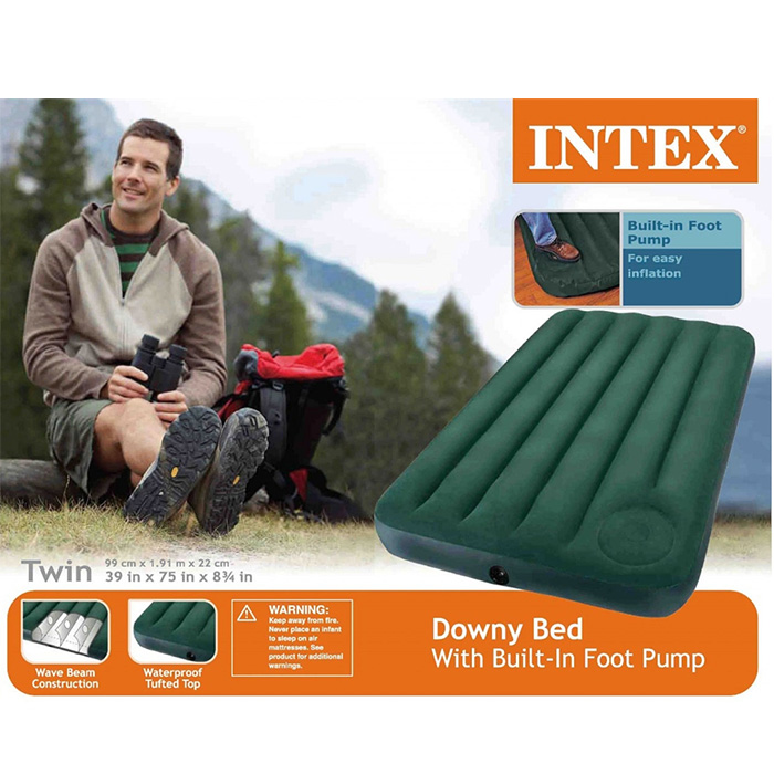 Intex krevet na naduvavanje 191 x 99 x 22 cm sa ugrađenom nožnom pumpom - thumbnail 2