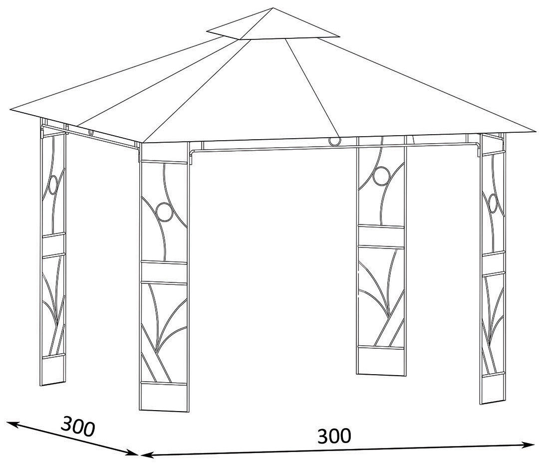 Tenda Gazebo Paviljon Sa Metalnom Konstrukcijom 3 x 3 m - thumbnail 3