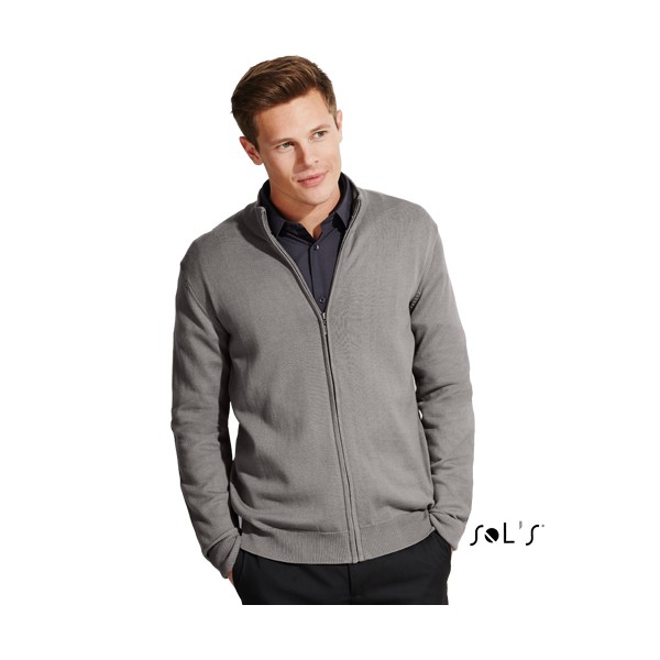Sols Muški džemper sa rajsferšlusom Gordon Men Grey veličina XL 00548 - thumbnail 3