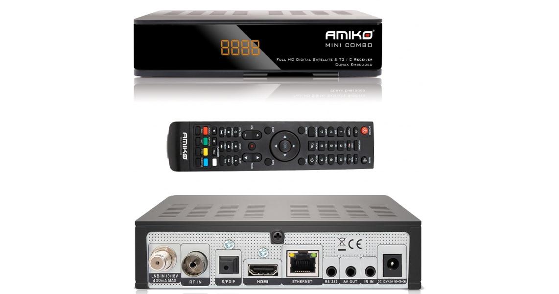 Amiko STB Mini Combo Full HD Digital Satellite & T2/C Receiver: Conax  Embedded