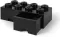 Dupla fioka za odlaganje LEGO® Kocka 8  50x25x18cm crna 4006 - thumbnail 0