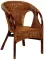 Fotelja od Prirodnog Ratana New Swan Brown Black Wash - thumbnail 0