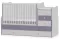 Lorelli Drveni krevetac za bebu Maxi Plus White Violet - thumbnail 0