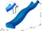 Vodeni Tobogan Spust 2.65 m - Jungle Gym Sa TUV Sertifikatom Blue - thumbnail 0