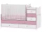 Lorelli Drveni krevetac za bebu Maxi Plus White Pink - thumbnail 0