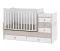 Lorelli Drveni krevetac za bebe 3u1 Maxi Plus White Oak 10150300029 - thumbnail 0