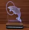 Black Cut 3D Noćna LED lampa White Dolphin A003CW - thumbnail 0