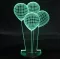 LED Lampa 3D - noćno svetlo - Illusions by Black Cut Green Balloons - thumbnail 0