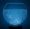 Illusions by Black Cut LED Lampa 3D Blue Aquarium  - thumbnail 0
