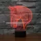 3D LED Lampa Illusions by Black Cut Red Horse - thumbnail 0