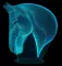 3D LED Lampa Illusions by Black Cut Blue Horse - thumbnail 0
