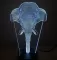 3D LED Lampa Illusions by Black Cut Elephant Cold White - thumbnail 0
