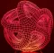 Black Cut 3D LED Lampa Star Red - thumbnail 0
