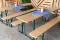 Pivski Set - 2 Klupe i Sto - Metal - Drvo 200x90 cm - thumbnail 0