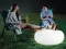Garden Set Amor - 2 stolice i LED svetleći tabure - thumbnail 0