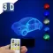 3D LED RGB lampa sa promenljivom bojom svetlosti Automobil - thumbnail 0