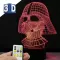 3D LED RGB lampa sa promenljivom bojom svetlosti Darth Vader - thumbnail 0