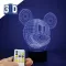 3D LED RGB lampa sa promenljivom bojom svetlosti Mickey Mouse - thumbnail 0