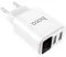Zidni USB punjač Hoco C63A Victoria dual-port White - thumbnail 0