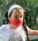NunaNai traka za kosu sa dugmićima za masku koral - thumbnail 0