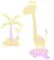 Zidni tatoo Mrs Giraffe D01 120x140cm  F8C5F9 F3EBAA - thumbnail 1