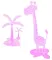 Zidni tatoo Mrs Giraffe D01 103x120cm  FF99FF F8C5F9 - thumbnail 1