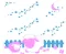 Zidni tatoo Sweet Lullaby D02 120x85cm FF99FF 47A7DE - thumbnail 1